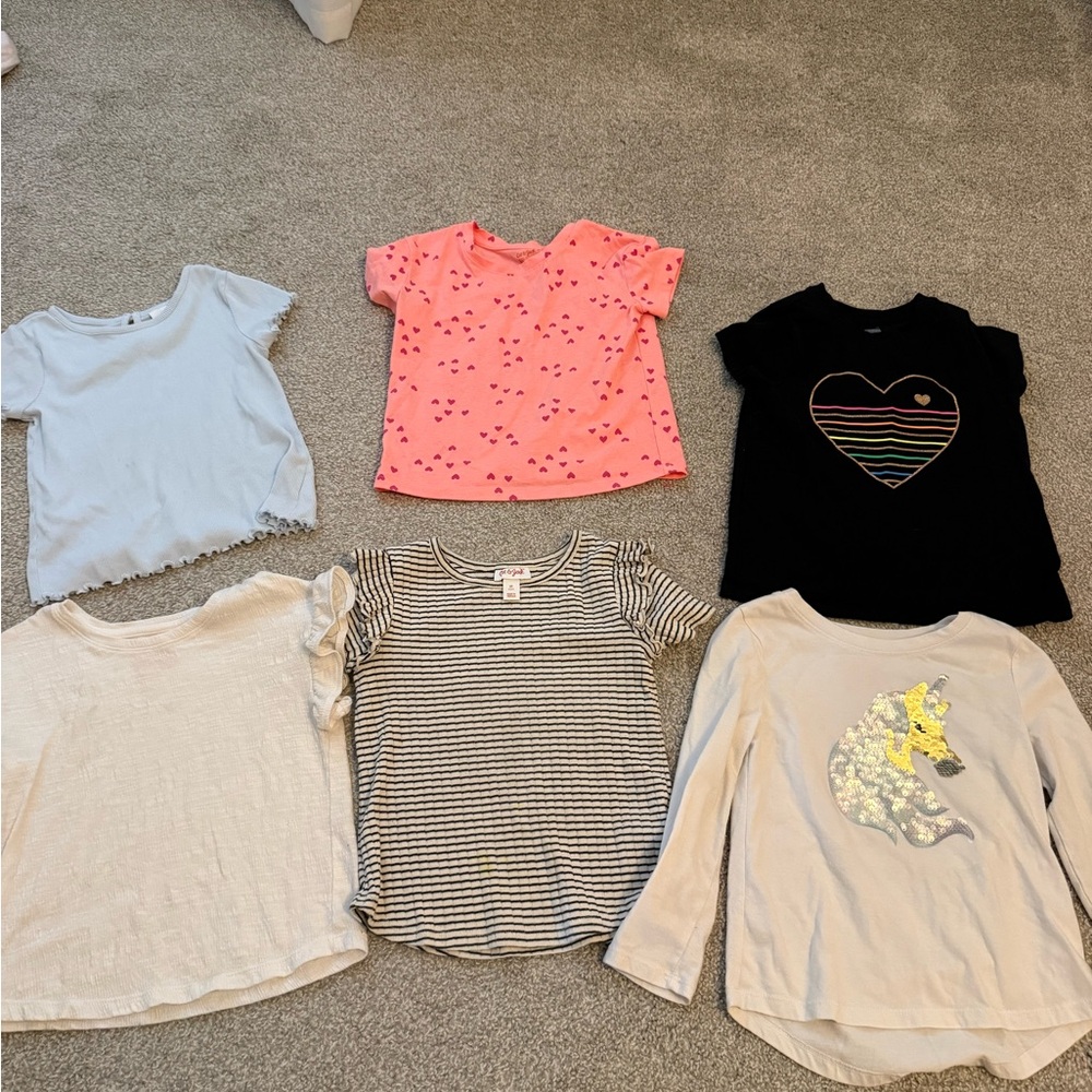 Cat & Jack/ old navy t shirt bundle. Girls XS (4/5)